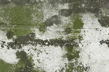 Mauer befleckt rau Struktur. Kunst weiß, grün, abstrakt