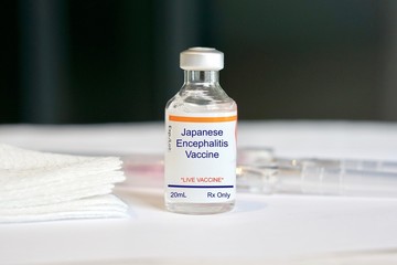 Japanese Encephalitis Vaccine in a glass vial (Fake label)