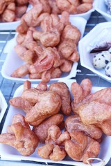 Fried sausage is delicious at street food