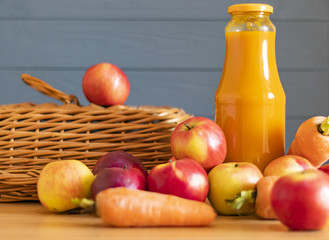 Fresh juice on the table