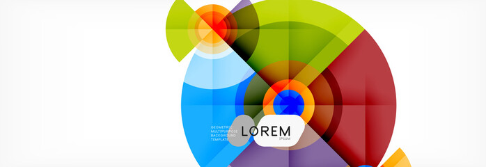 Obraz premium Geometrycznego okręgu abstrakcjonistyczny tło, kreatywnie geometryczna tapeta.