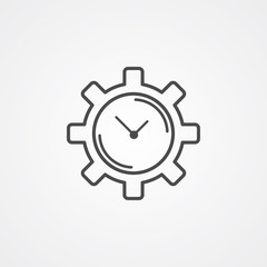 Clock vector icon sign symbol