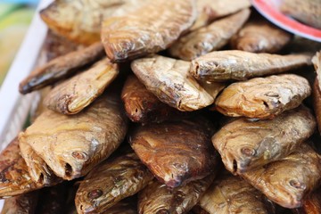 dried fish for cooking at street food