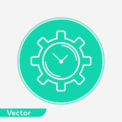Clock vector icon sign symbol