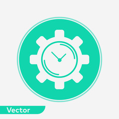 Clock vector icon sign symbol