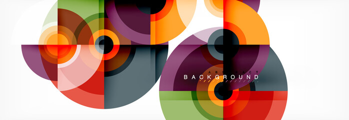 Obraz premium Wektorowy okręgu skład, geometryczna minimalna projekt ilustracja