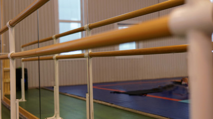 The ballet barre and the mirror for professional dancers © www.akolosov.art 