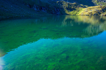 Landscape on the mountain lake