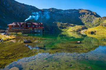 Landscape on the mountain lake