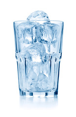 ice cubes in glass