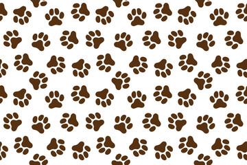 Fototapeta na wymiar 犬の足跡のパターン (Paw Prints Pattern. Vector Illustration)