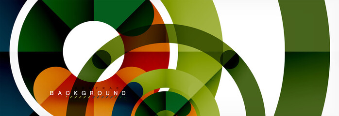 Line design circles abstract background