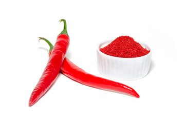 red hot pepper isolated on white background