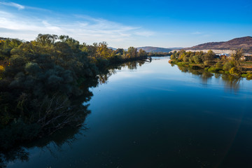 Autumn landscape on the river