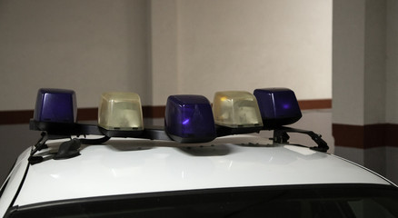 Detail of a police car