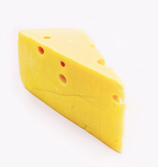 Cheese; isolated on white