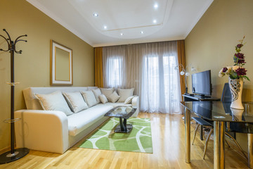 Interior of a loft apartmet living room