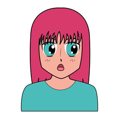 anime girl manga portrait character