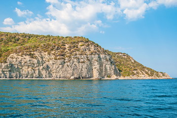 Crimean seascape with rock