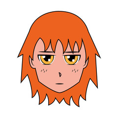 face girl anime manga comic
