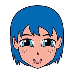 face girl anime manga comic