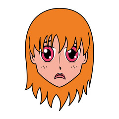 face girl anime manga comic