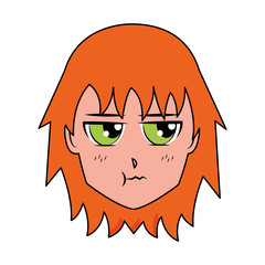 face girl anime manga comic