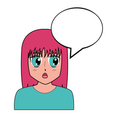 anime girl talk speech bubble