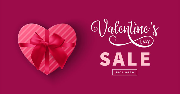 Valentine's day sale banner template