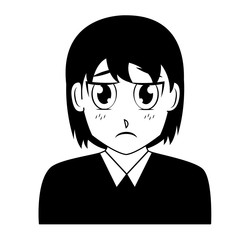anime girl manga portrait character