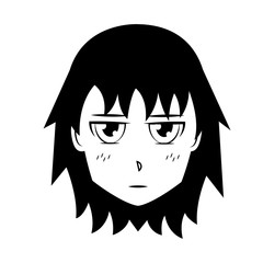 face girl anime manga comic