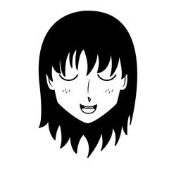 face girl anime manga comic