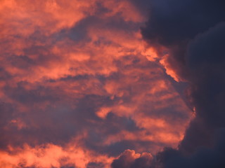 atardecer con nubes