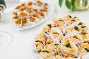Teller mit Catering / Canapé & Snacks