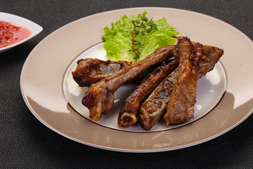 Roasted pork ribs