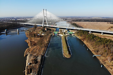 Most Rędziński nad Odrą we Wrocławiu, Polska