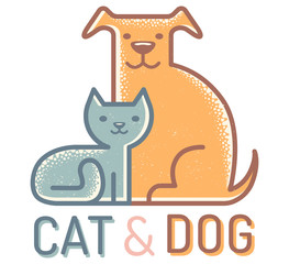 Cat and dog.