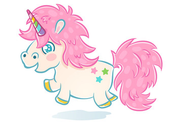 Cute unicorn with stars