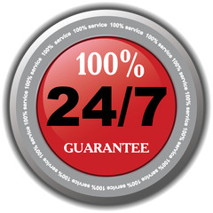 24/7 service guarantee icon