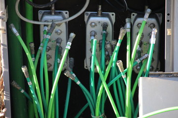 internet and cable coax cables replaced by glass fiber to speed up connection in Gouda the...
