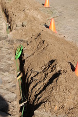 internet and cable coax cables replaced by glass fiber to speed up connection in Gouda the...