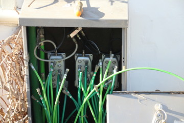 internet and cable coax cables replaced by glass fiber to speed up connection in Gouda the...