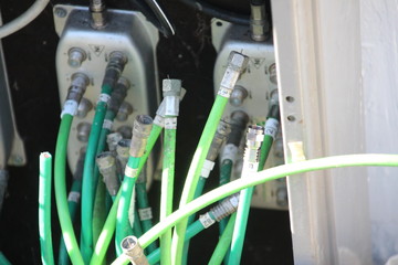 internet and cable coax cables replaced by glass fiber to speed up connection in Gouda the...