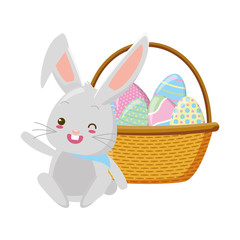 cute rabbit eggs easter