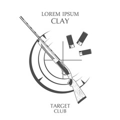 vintage clay target and gun club labels.