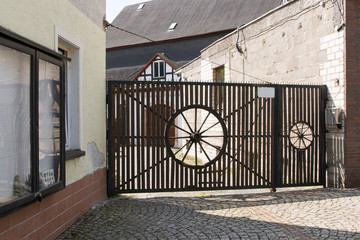 Beautiful gate in the ancient estate.