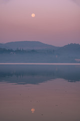 Early morning Moon Reflection