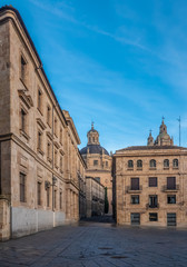 Fototapeta na wymiar The University of Salamanca, Castile and León, Spain. Founded in 1134 it is the oldest university in the Hispanic world and the third oldest university in the entire world still in operation.