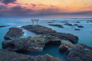 Torii gate and the ocean