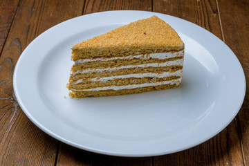 a piece of honey cake